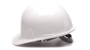 Standard Shell Snap Lock Suspension Hard Hat, 4 Point Snap Lock Suspension, White