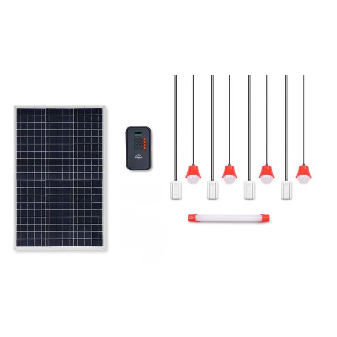 D.Light Solar X1000 Neo Home System - 5 In 1 Lighting, Charges Phone